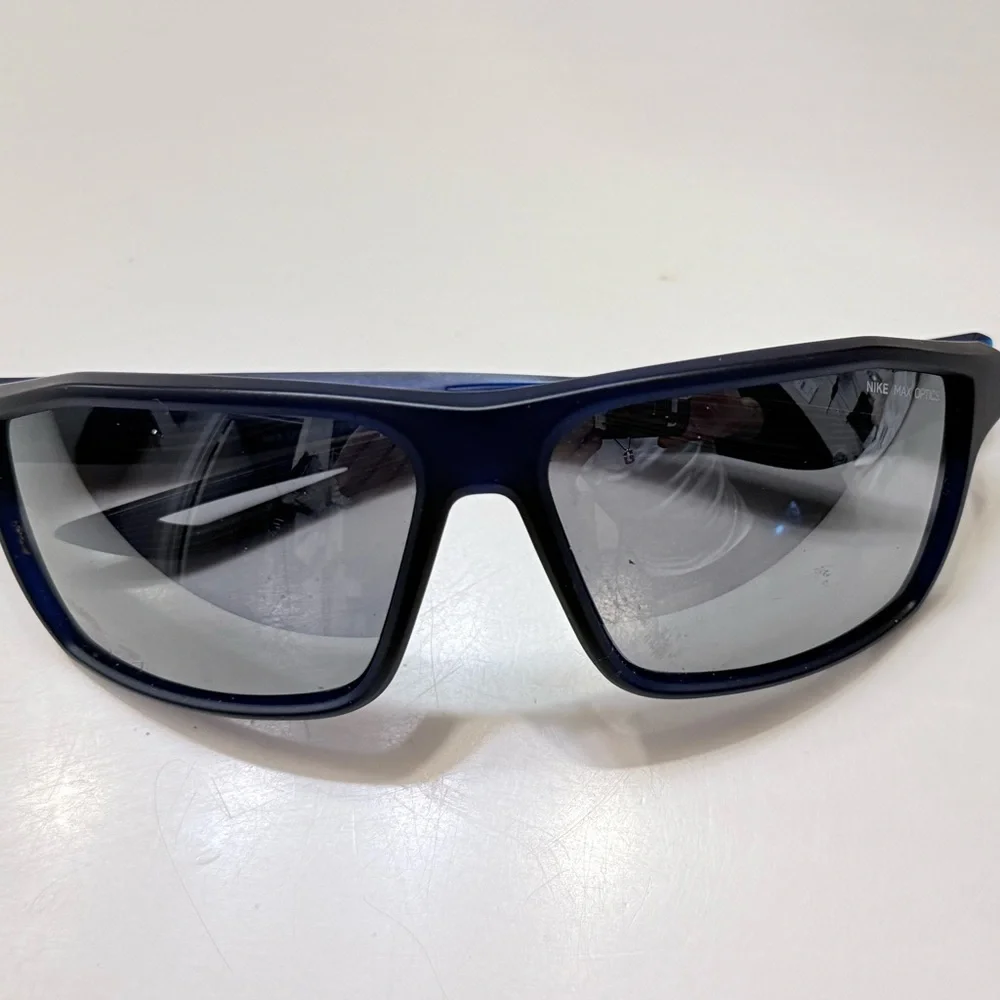 BADASS Nike Legend Sunglasses in Obsidian Blue Frames & Ocean Fog Gray Lenses - Picture 5 of 12